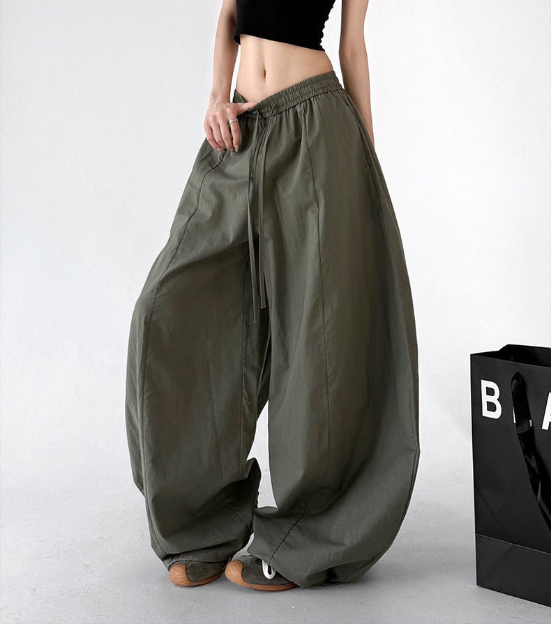 Gathered-Waist Rounded Wide-Leg Pants - CT66133 - COPPING THREADS - CT ORIGINALS