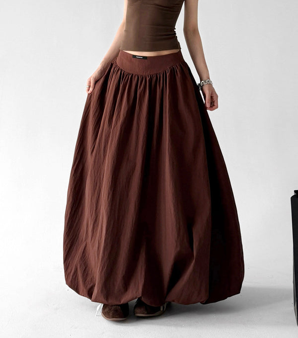 Gathered-Waist Sweeping Maxi Skirt - CT6254 - COPPING THREADS - CT ORIGINALS