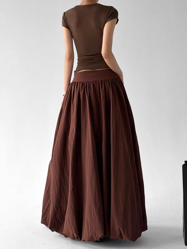 Gathered-Waist Sweeping Maxi Skirt - CT6254 - COPPING THREADS - CT ORIGINALS
