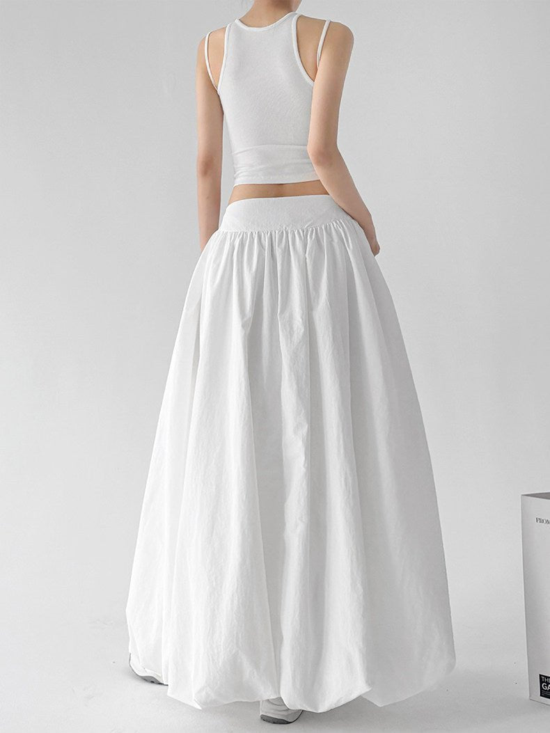 Gathered-Waist Sweeping Maxi Skirt - CT6254 - COPPING THREADS - CT ORIGINALS