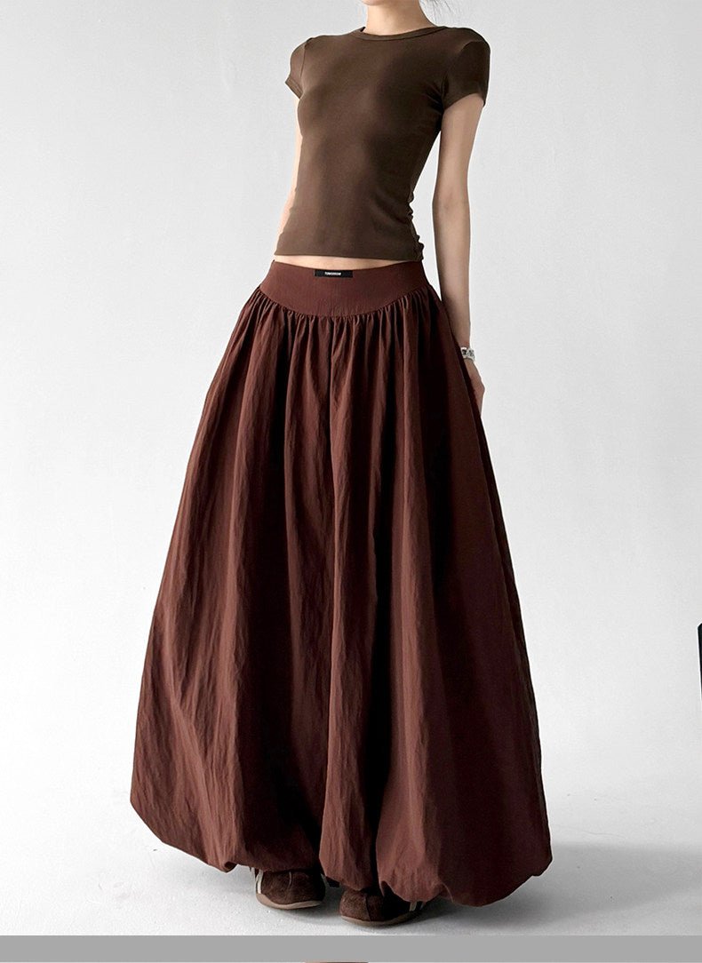 Gathered-Waist Sweeping Maxi Skirt - CT6254 - COPPING THREADS - CT ORIGINALS