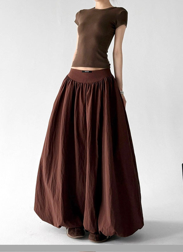 Gathered-Waist Sweeping Maxi Skirt - CT6254 - COPPING THREADS - CT ORIGINALS