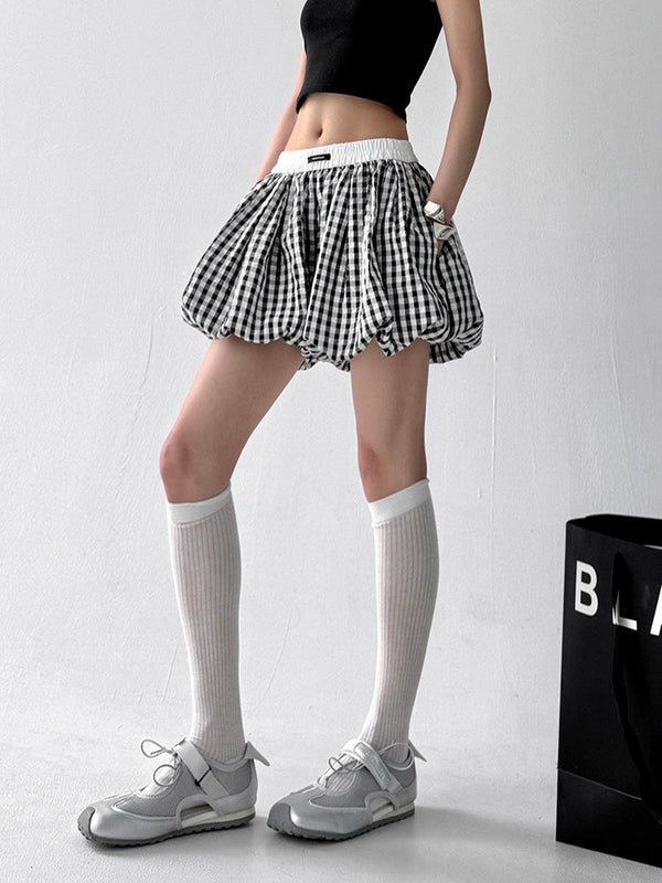 Gingham Bubble-Hem Skort - CT8020 - COPPING THREADS - CT ORIGINALS