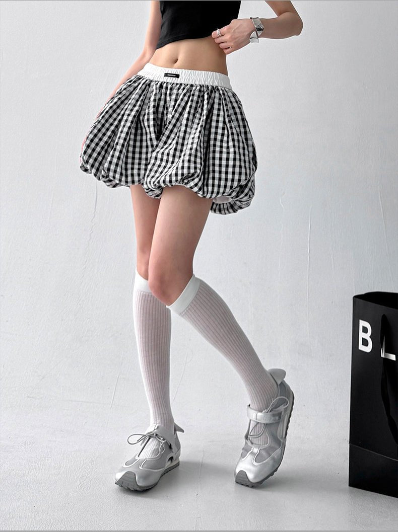Gingham Bubble-Hem Skort - CT8020 - COPPING THREADS - CT ORIGINALS