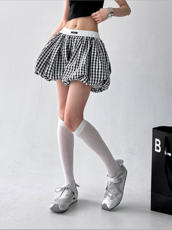 Gingham Bubble-Hem Skort - CT8020 - COPPING THREADS - CT ORIGINALS