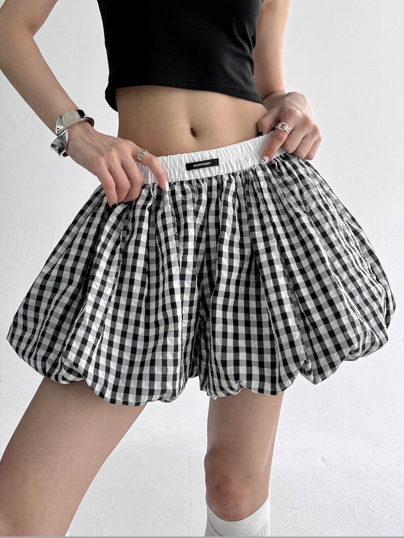 Gingham Bubble-Hem Skort - CT8020 - COPPING THREADS - CT ORIGINALS 메인 이미지