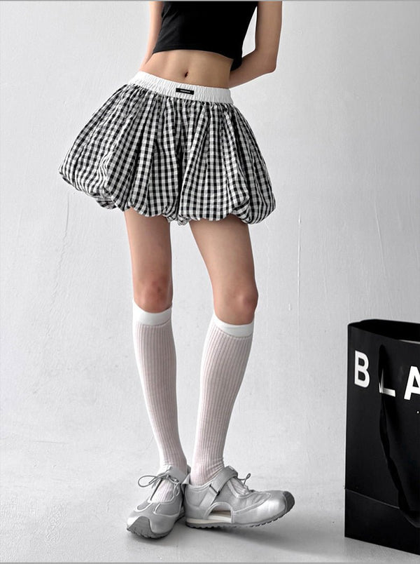 Gingham Bubble-Hem Skort - CT8020 - COPPING THREADS - CT ORIGINALS
