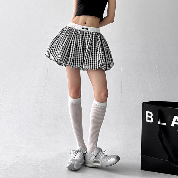 Gingham Bubble-Hem Skort - CT8020 - COPPING THREADS - CT ORIGINALS