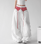 Gingham Layered Wide - Leg Parachute Pants - CT583 - COPPING THREADS - CT Select