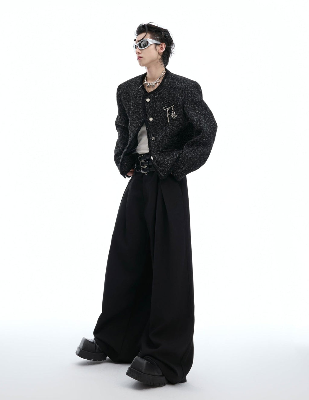 Glossy Textured Luxury Tweed Jacket - COPPING THREADS - ArguE CulturE