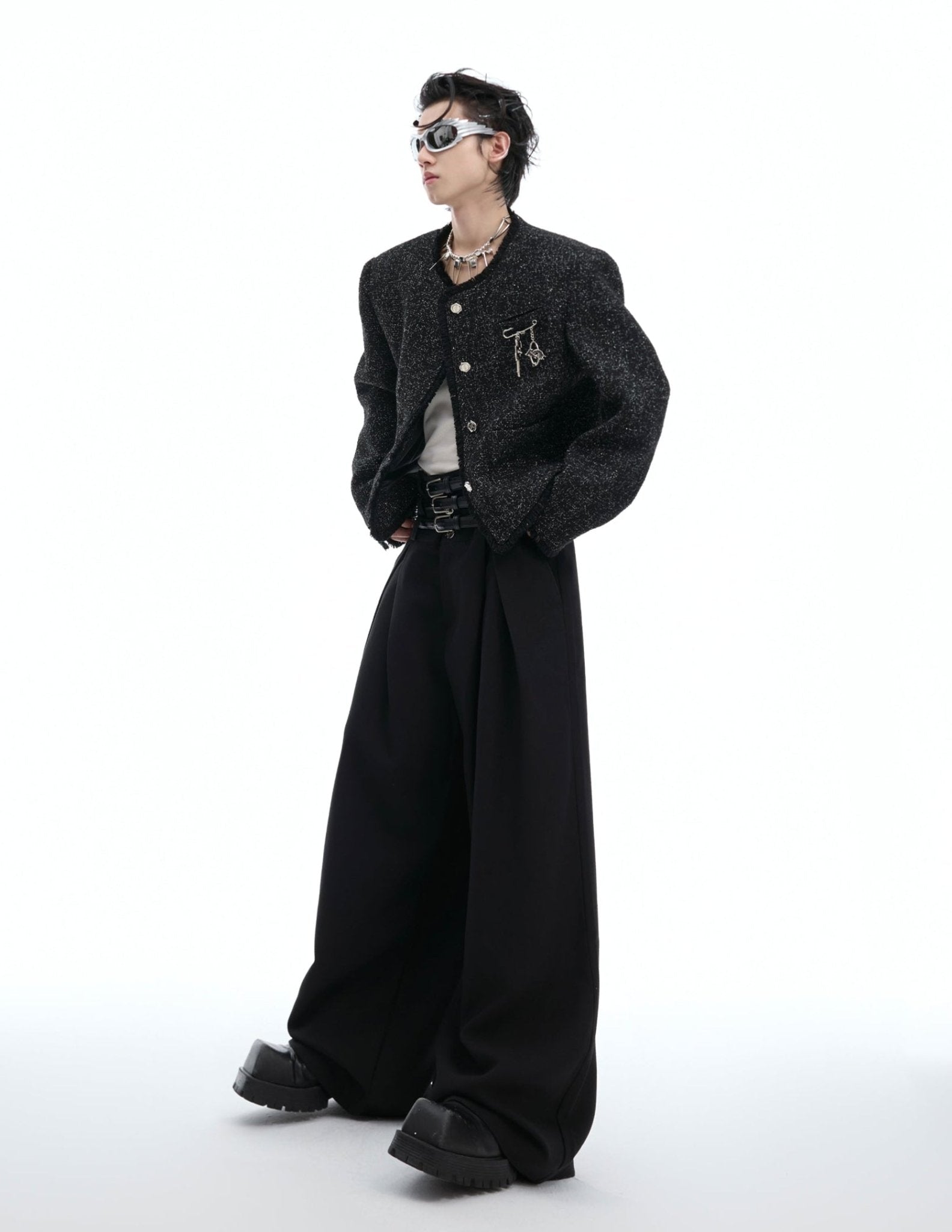 Glossy Textured Luxury Tweed Jacket - COPPING THREADS - ArguE CulturE