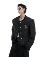 Glossy Textured Luxury Tweed Jacket - COPPING THREADS - ArguE CulturE