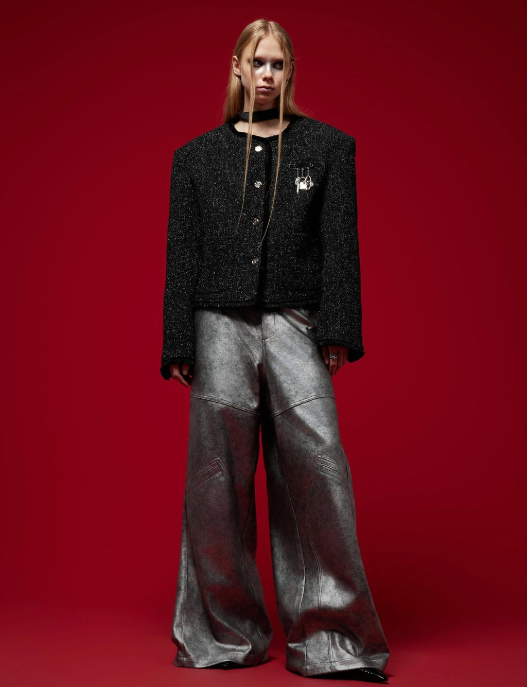 Glossy Textured Luxury Tweed Jacket - COPPING THREADS - ArguE CulturE