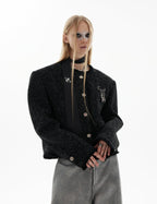 Glossy Textured Luxury Tweed Jacket - COPPING THREADS - ArguE CulturE