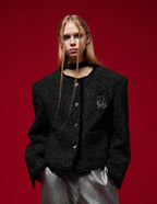 Glossy Textured Luxury Tweed Jacket - COPPING THREADS - ArguE CulturE