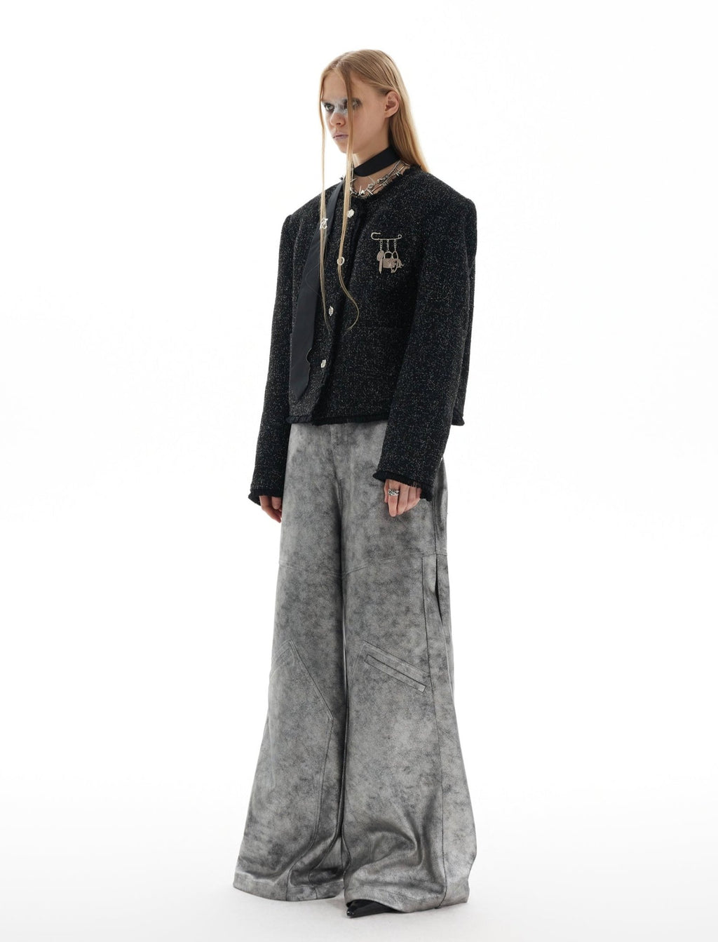 Glossy Textured Luxury Tweed Jacket - COPPING THREADS - ArguE CulturE