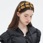 Golden Elephant Print Wide Headband - COPPING THREADS - COPPING THREADS