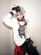 Gothic Cat Graphic Long Sleeve Tee - COPPING THREADS - DETW
