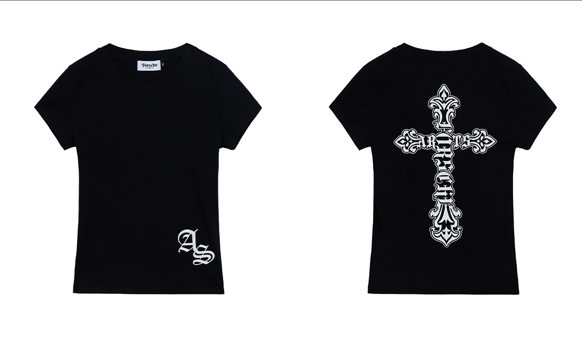 Gothic Cross Graphic Slim Fit Tee - COPPING THREADS - 0123Start