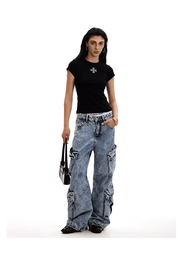 Gothic Cross Logo Fitted Tee - COPPING THREADS - 0123Start