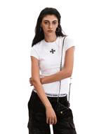Gothic Cross Logo Fitted Tee - COPPING THREADS - 0123Start
