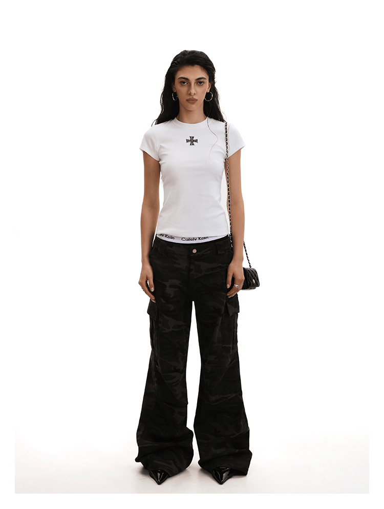 Gothic Cross Logo Fitted Tee - COPPING THREADS - 0123Start