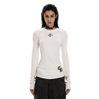 Gothic Cross Slim Fit Long Sleeve Tee - COPPING THREADS - 0123Start