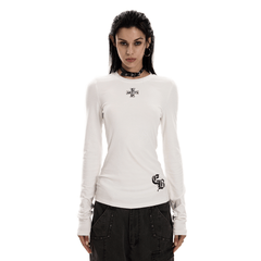 Gothic Cross Slim Fit Long Sleeve Tee - COPPING THREADS - 0123Start