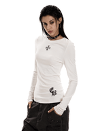 Gothic Cross Slim Fit Long Sleeve Tee - COPPING THREADS - 0123Start