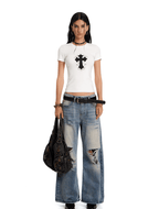 Gothic Cross Slim Fit Tee - COPPING THREADS - 0123Start