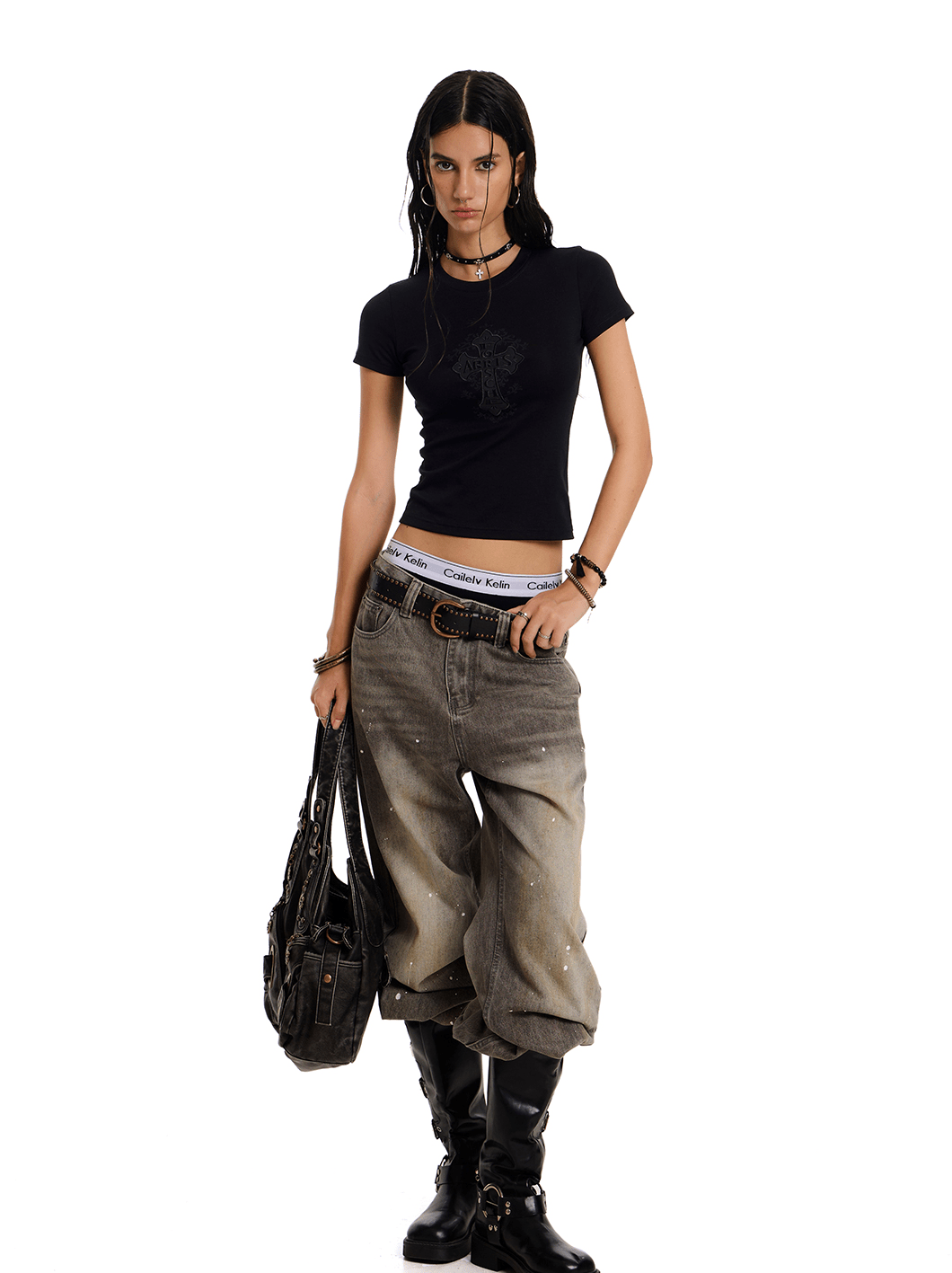 Gothic Cross Slim Fit Tee - COPPING THREADS - 0123Start