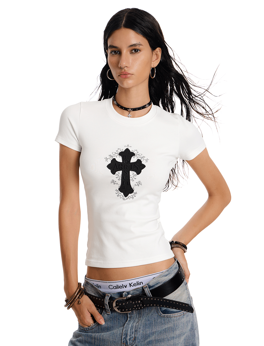 Gothic Cross Slim Fit Tee - COPPING THREADS - 0123Start