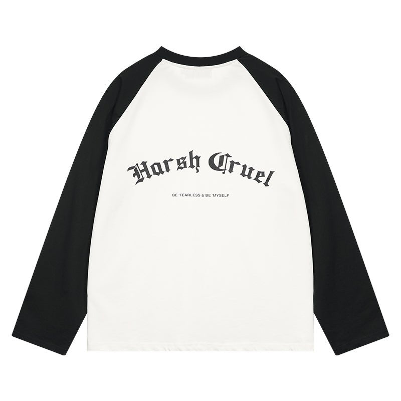 Gothic Letter Logo Drop Shoulder Long Sleeve Tee - COPPING THREADS - Harsh and Cruel