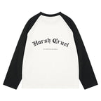 Gothic Letter Logo Drop Shoulder Long Sleeve Tee - COPPING THREADS - Harsh and Cruel