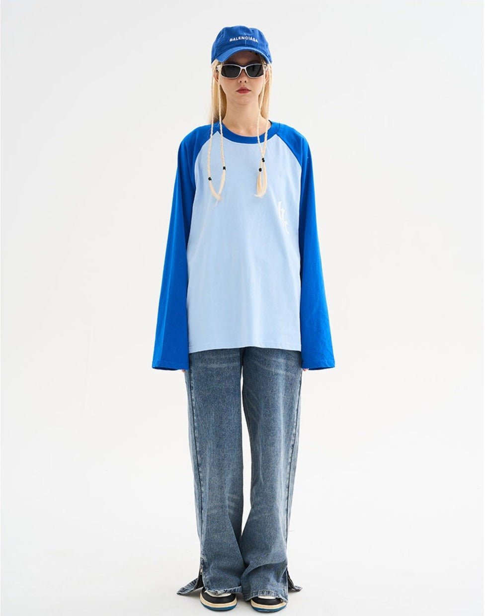 Gothic Letter Logo Drop Shoulder Long Sleeve Tee - COPPING THREADS - Harsh and Cruel