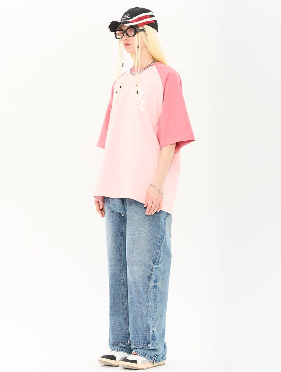 Gothic Letter Logo Drop Shoulder Long Sleeve Tee - COPPING THREADS - Harsh and Cruel