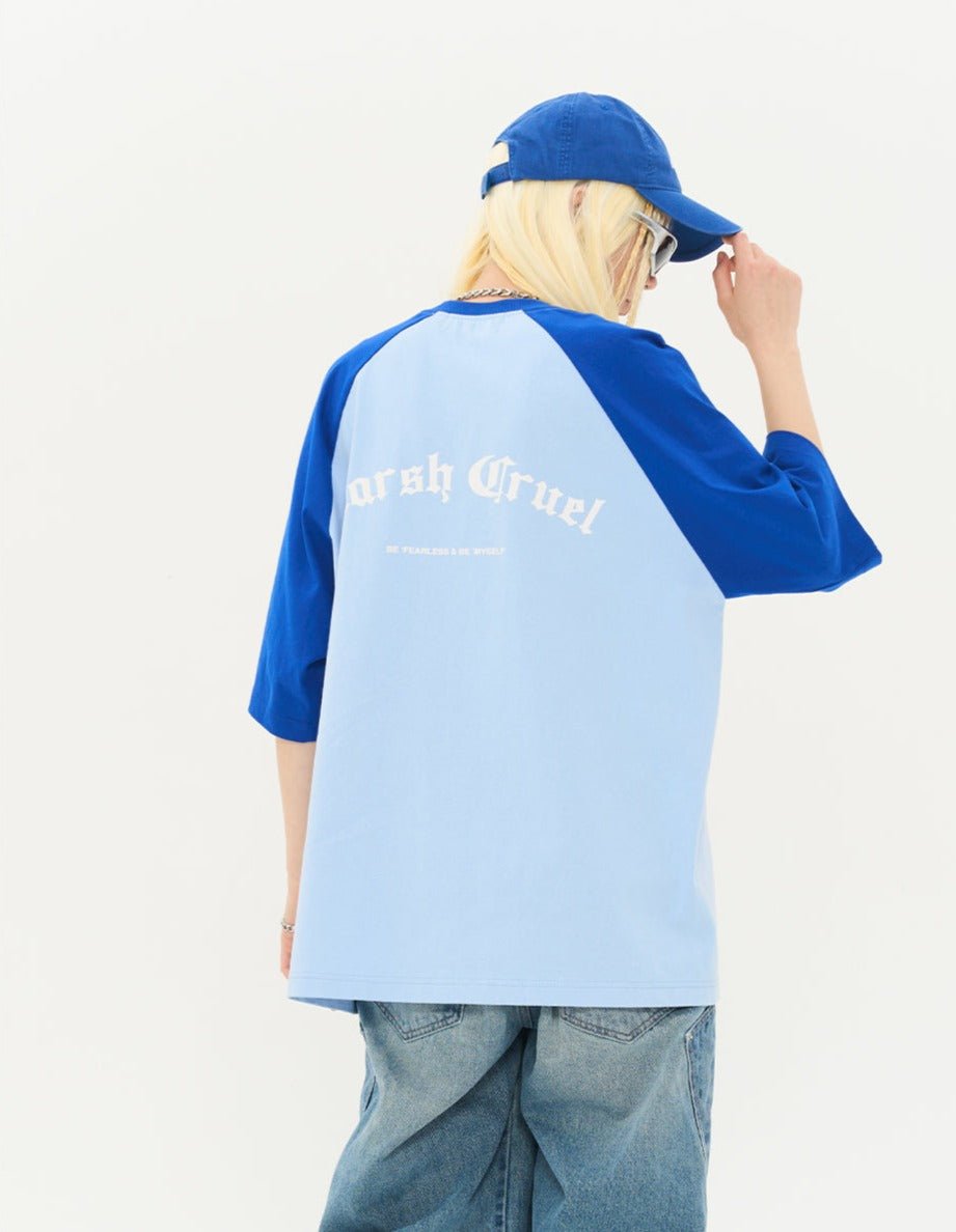 Gothic Letter Logo Drop Shoulder Long Sleeve Tee - COPPING THREADS - Harsh and Cruel