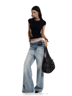 Gothic Letter Print Fitted Tee - COPPING THREADS - 0123Start