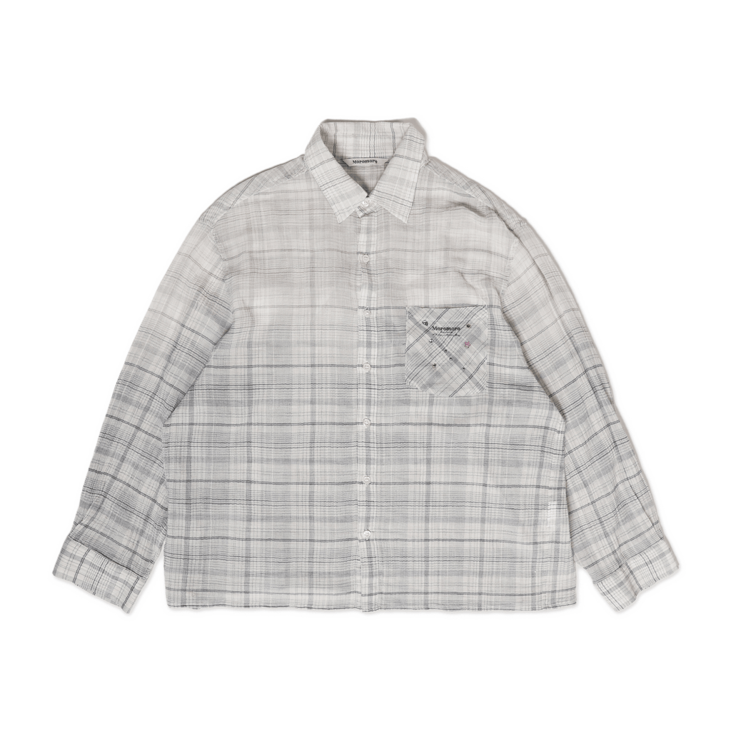 Gradient Plaid Rhinestone Shirt - COPPING THREADS - MOROMORO