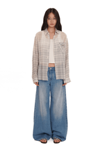 Gradient Plaid Rhinestone Shirt - COPPING THREADS - MOROMORO