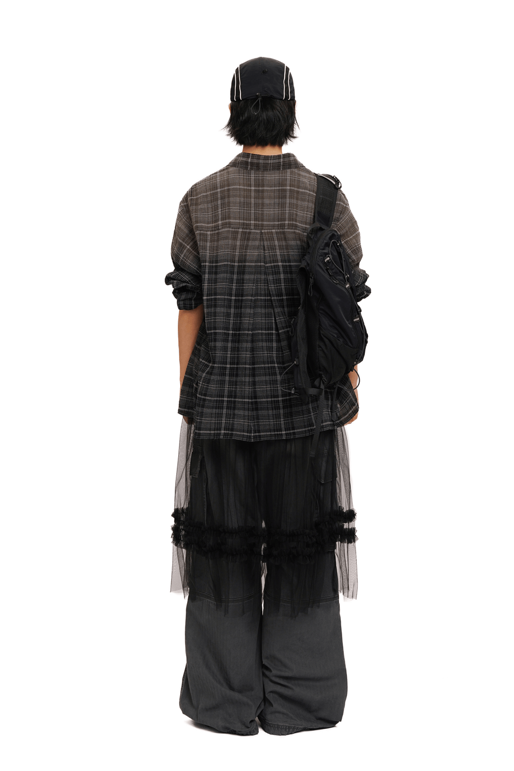 Gradient Plaid Rhinestone Shirt - COPPING THREADS - MOROMORO