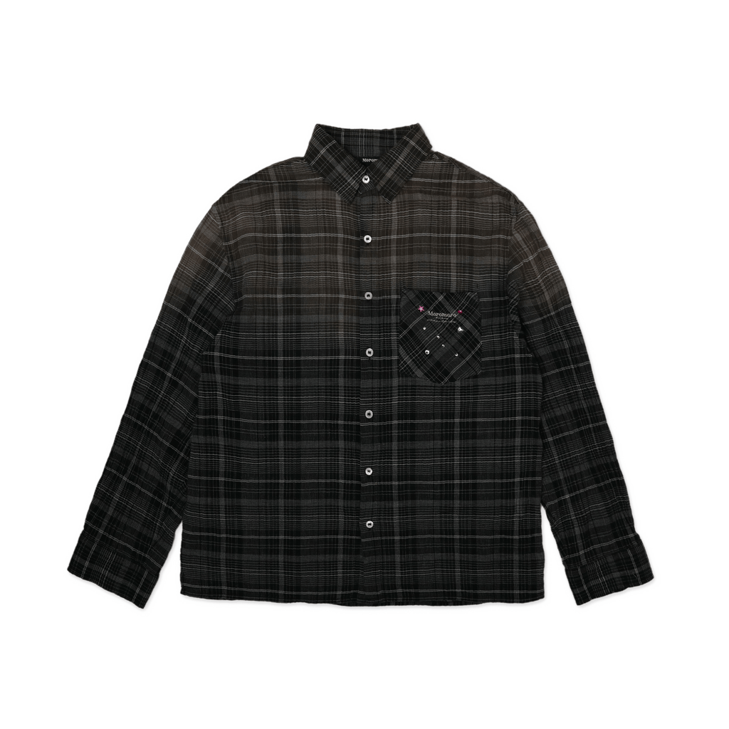 Gradient Plaid Rhinestone Shirt - COPPING THREADS - MOROMORO