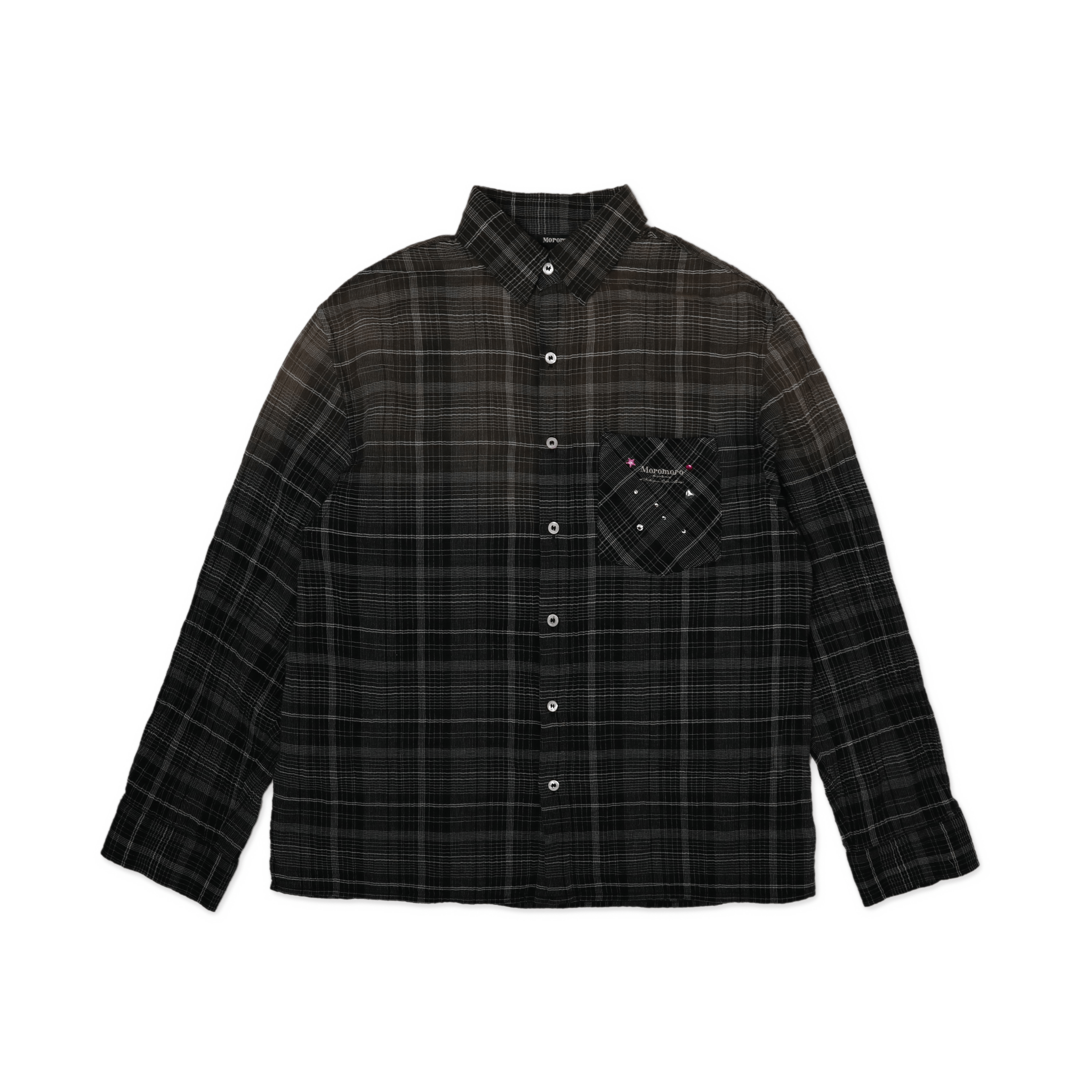 Gradient Plaid Rhinestone Shirt - COPPING THREADS - MOROMORO