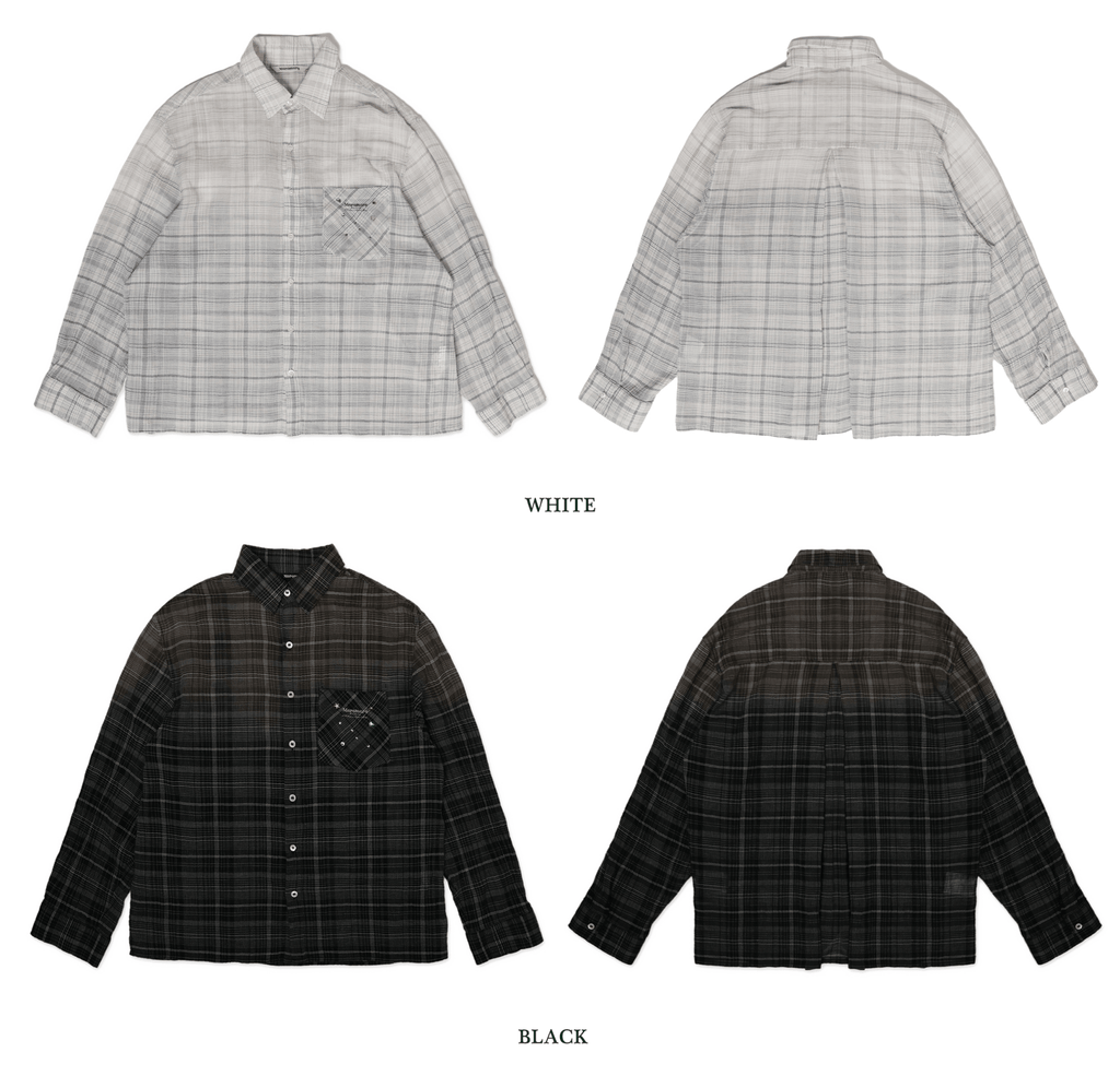 Gradient Plaid Rhinestone Shirt - COPPING THREADS - MOROMORO