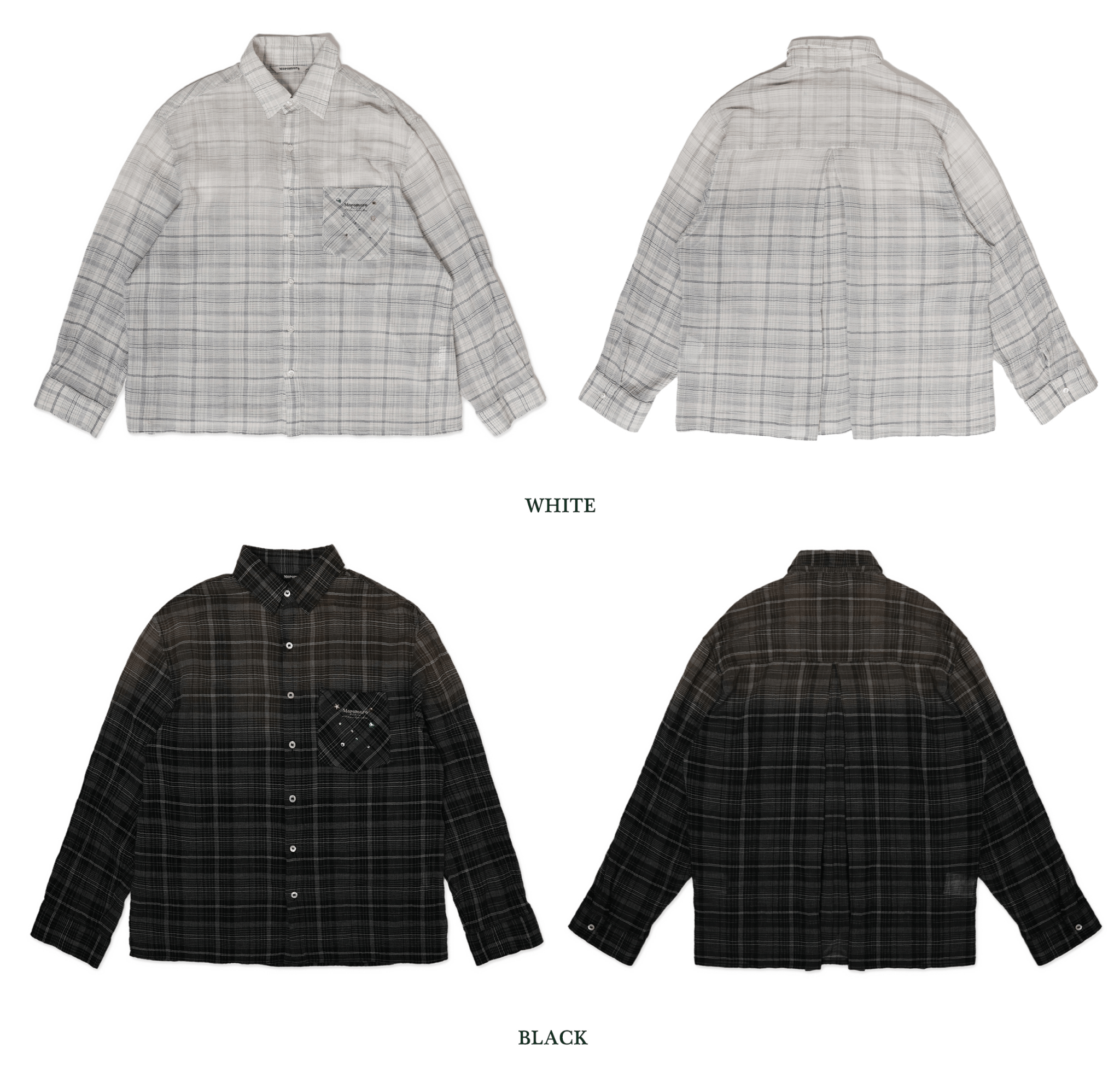 Gradient Plaid Rhinestone Shirt - COPPING THREADS - MOROMORO