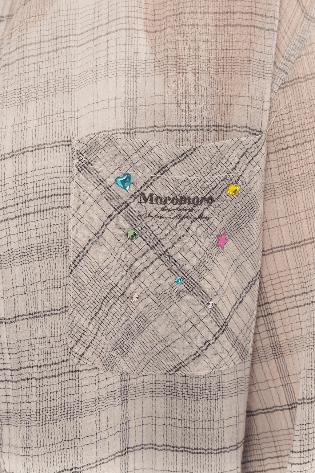 Gradient Plaid Rhinestone Shirt - COPPING THREADS - MOROMORO