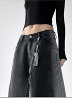 Gradient Wash Curved‑Panel Wide‑Leg Jeans - COPPING THREADS - CT Select