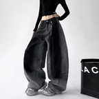 Gradient Wash Curved‑Panel Wide‑Leg Jeans - COPPING THREADS - CT Select