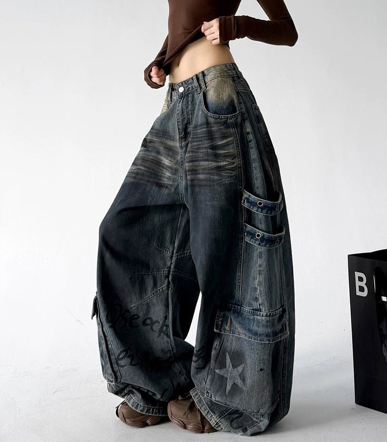 Graffiti Cargo Baggy Jeans - COPPING THREADS - CT ORIGINALS