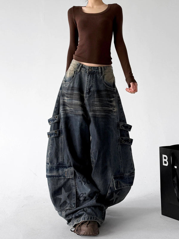 Graffiti Cargo Baggy Jeans - COPPING THREADS - CT ORIGINALS